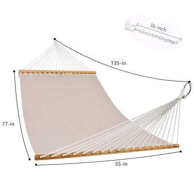 China Outdoor Heavy Duty Life Size Double Hammocks Patio Swing Bed For Adult Children for sale