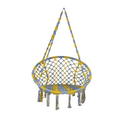 China Lightweight Double Colors Woven Swing Chair Hanging Swing Chair Patio Swing Chair for sale