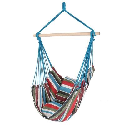 China Life Hour Polycotton Cotton Summer Hanging Chairs Include Two Pillows Patio Swing for sale