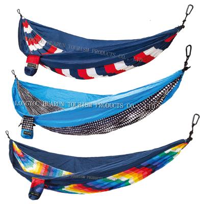 China Camping modern portable nylon nylon hammock travel parachute taffeta double hammock for sale