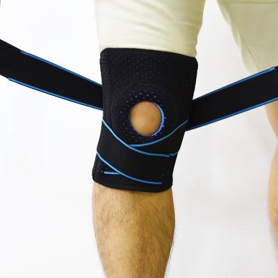 China Factory Wholesale Universal Kneelet Sports Knee Support Brace Elastic Compression For Basketball Running Cycling Adjustable Kneepads for sale