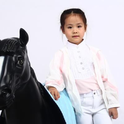 China high quality equestrian equine equipment 100%Nylon riding apparel kids polo shirt boy hooded elegant blouse for sale