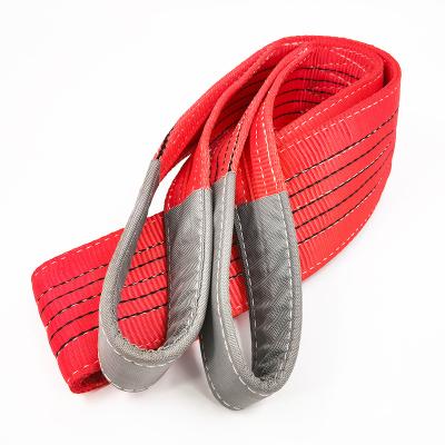 China High Tensile 4:1 Sling SF Flat Sling 5Tons 100% Polyester Webbing Lifting Sling for sale