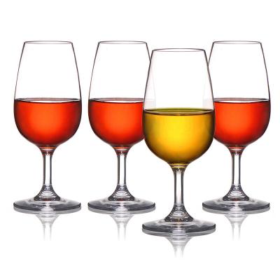 China Unbreakable Stemless Plastic Wine Glasses Unbreakable Clear Clear Plastic Glass of Red Wine for sale