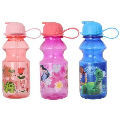 China Viable 400ml Bpa Free Plastic Sports Drink Bottles Kids Kettle Thermal Insulation Kids Straw Portable Leakproof Bottle Water for sale