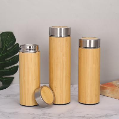 China Bamboo 450ml Friendly Portable Insulated Promotional Customized Viable and Stainless Steel Portable Travel Coffee Mug for sale