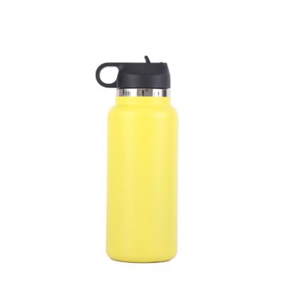 China PORTABLE USA Warehouse In Stock Wide Mouth With BPA Free Straw Lid Double Wall Vacuum Insulated Stainless Steel Sports Water Bottle for sale