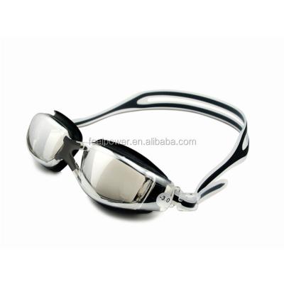 China Safety Tempered Glass Waterproof Silicone Myopia Swim Goggles With Degree Option for sale