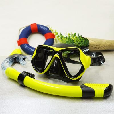 China Waterproof Adult Snorkeling Dry Snorkeling Goggles Adult Silicone Mist Breathing Mask Glass Full Anti Swimming Mask for sale