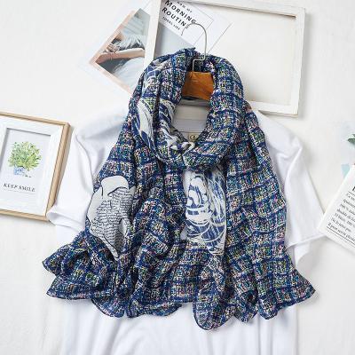 China 2021 SC-012 Winter Scarf Women Lady Winter Warm Soft Cotton Eco-Friendly Shawls Wraps Female Long Scarf for sale