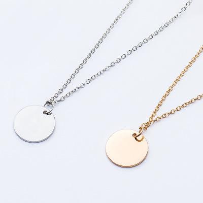 China NC-0213 Trendy Hot Selling Women Small Disc NC-0213 Trendy Popular Ladies Necklace Newest Simple Necklace for sale