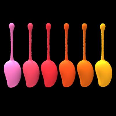 China VirginSucking Female Shrink Mango Set 6 Balls Firming Silicone Kegel Exercise Silicone+steel Ball Soft Trainer 6 Sets for sale