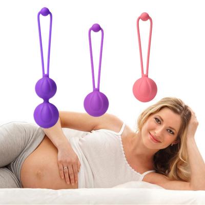 China Real Skin Touch Feeling Kegel Balls Kegel Exerciser Device Kegel Therapy Shrink Ball Vaginal Female Silicone Adult Sex Toys for sale