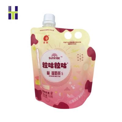 China Barrier Stand Up Plastic Beverage Packet Pouch With Spout for sale