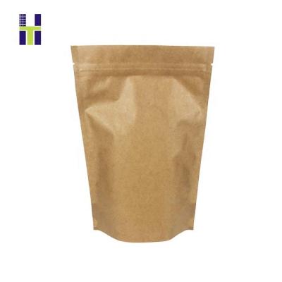 China Barrier Customized Coffee Stand Up Kraft Paper Bag With Zipper for sale