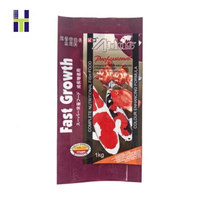 China Side Barrier Fish Food Gusset Center Sealed Printed Pouch for sale