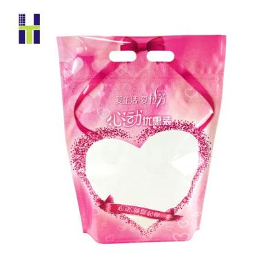 China Custom Barrier Logo Printed Zip Lock Plastic Bag With Handle Hole for sale