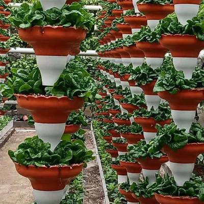 China Hydroponics Greenhouse System Stacked Growing Bowl Type Easily Assembled Planting Bowl for sale