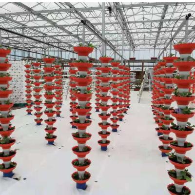 China Easily Assembled Rack Stacking Planting Pot Strawberry Plastic Stacked Bowl Planting Bowl for sale