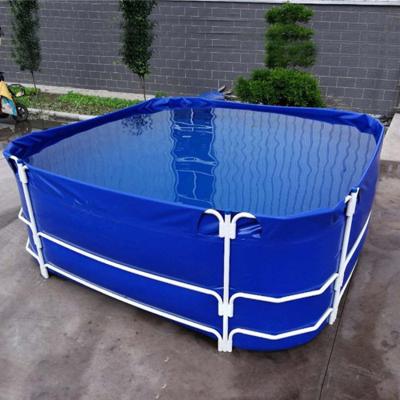 China Large Anti-scratch Support Fish Pool Farming Tank Wholesale Price PVC Fish Breeding Pool for sale