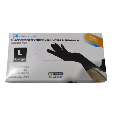 China Oil Proof Gloves Multifunctional Professional Household Eat Fruit Nitrile / Vinyl Mix Gloves Black Safty Free Working Gloves for sale