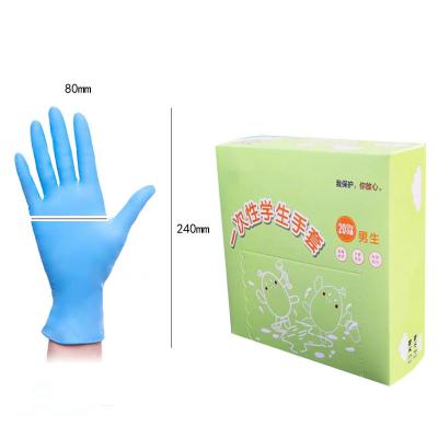 China Factory direct blue household gloves nitrile rubber nitrile rubber gloves kids nitrile gloves kitchen oil proof for sale