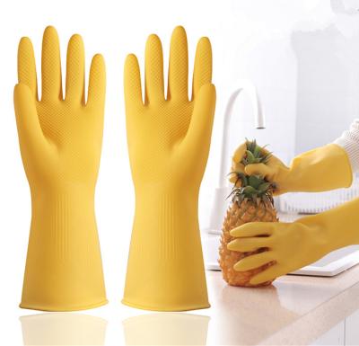 China Kitchen Dish Gloves Latex Dishwashing Gloves Thickened Household Work Kitchen Insurance Rubber Gloves Cleaning Dustproof Gloves for sale