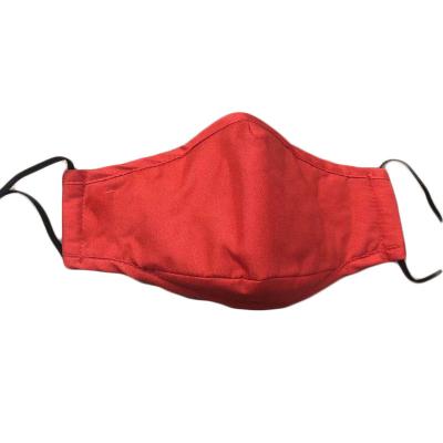 China OEM Ordinary Wholesale Service Gloves 2021 Red Color Reusable Work Face Mask 4 Layer Cotton Washable Face Mask for sale