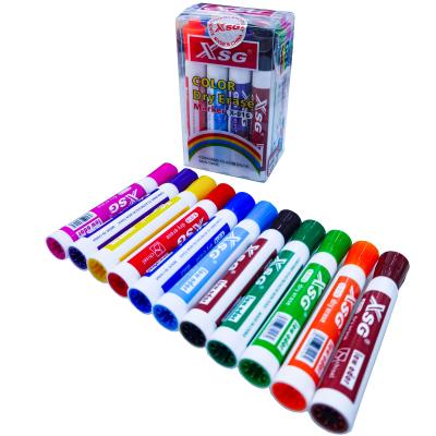 China Paint Marker Best Quality 12 Colors Whiteboard Marker Pen Colorful Marker Pen Accept Custom Logo Erasing Whiteboard Dry Ink Marker for sale