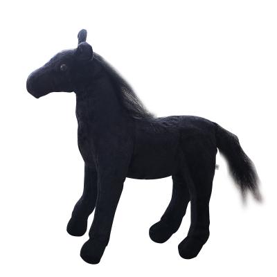 China Simulation Plush Custom White Horse Wholesale Realistic Black Zebra Zoo Promotion Animal Toys for sale