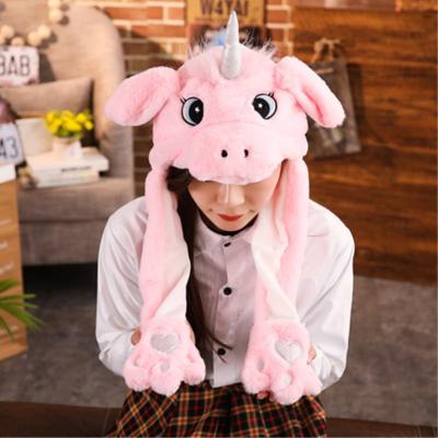 China Promotional Gifts Funny Animal Hat With Moving Ears For Women Girls Costume Cosplay Party Hat for sale