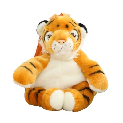 China Hot sale 3d plush cartoon plush backpack Realistic Panda Tiger Elephant Leopard Giraffe Stuffed bear backpack for sale