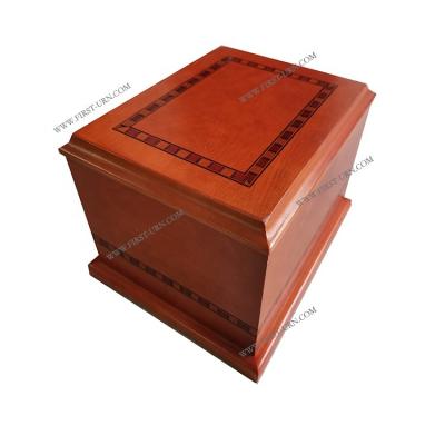 China American style personalized custom made wholesale personalized cremation wooden urn for human adults urns for sale