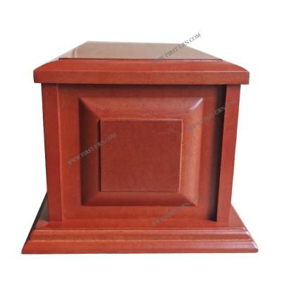 China Custom Wholesale American Style Personalized Cherry Large Wooden Cremation Urn for Human for sale