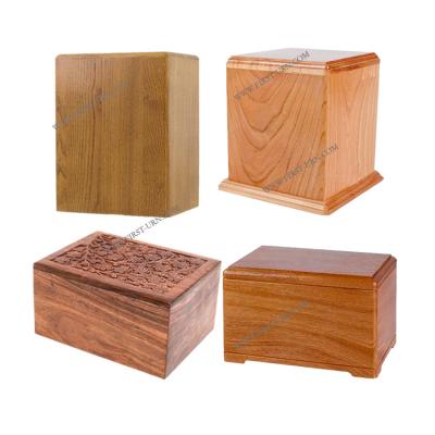 China Wholesale 2023 American Style Classic Small Wooden Urn for American Wooden Funeral Urns of Human Ashes for sale