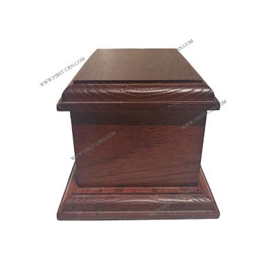 China OEM Stocked Customized Wooden Casket For Dog's Ashes Wooden Cremation Urns For Sale for sale