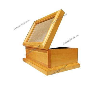 China Craft cremation stored wooden boxes for ashes wooden urns for ashes for sale