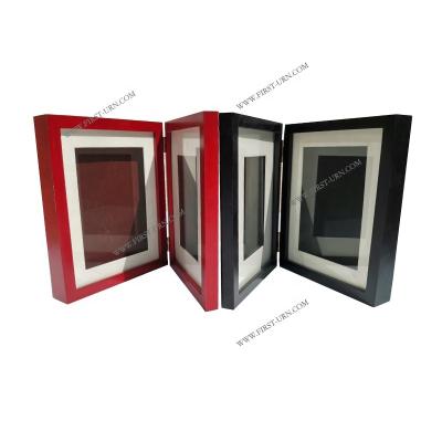 China Viable Custom New Design Wooden Boxes For Cremation Ashes Pet Urn Wooden Box For Pets Table Photo Frame Urn for sale