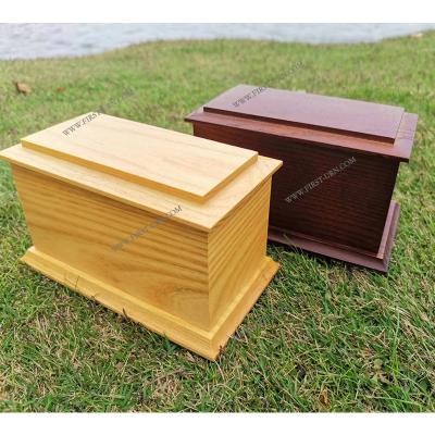 China Stored Wooden Urn Boxes Personalized Wooden Pet Urns Wooden Box For Dog Ashes for sale