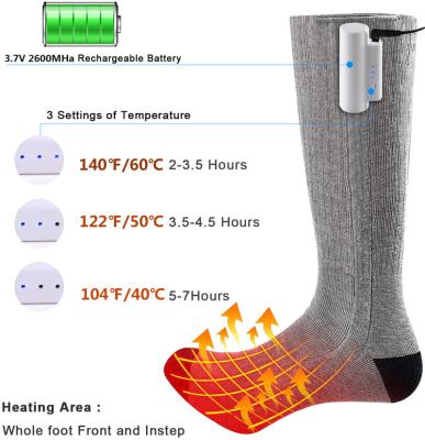 China Amazon Product Cold Weather Sporty Warm Unisex Heat Socks Warm Heating Socks Unisex Battery Heated Socks for sale