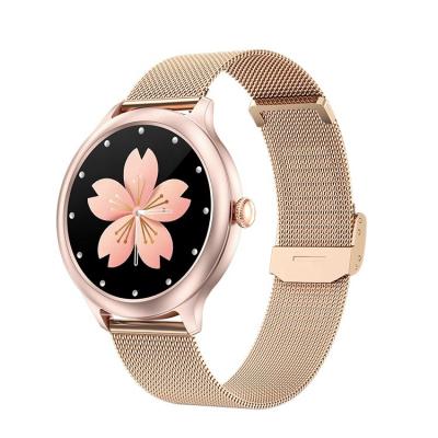 China Free Ship Touch Screen IP68 Waterproof 1.28 Inch Full Touch DK19 Full Touch Recorder Heartrate Physiological Blood Pressure Women Watch for sale