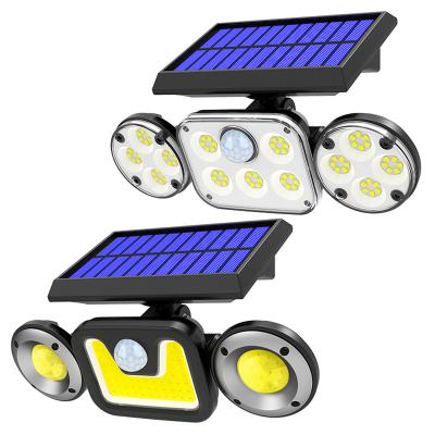 China IP 65 Outdoor Solar Rechargeable Solar Garden Lights Outdoor Waterproof Garden COB/LED Wall Light Motion Radio for sale