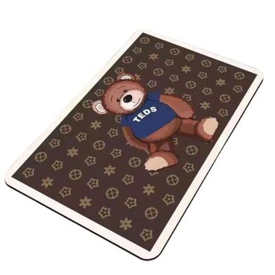 China Water Resistant Quick Dry Absorbent Bear Stain Robot Diatomite Floor Mat Anti Slip Bath Mate Natural Trade for sale