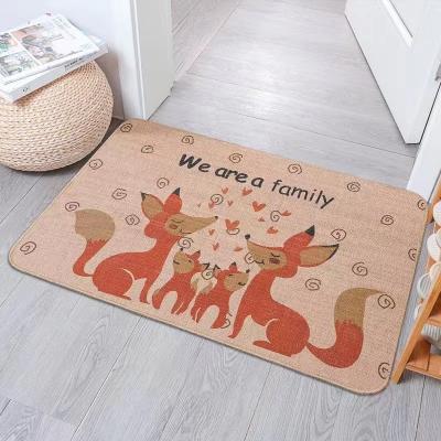 China Washable Indoor / Outdoor Entrance Covers With Non Slip Custom Printed Door Mat for sale