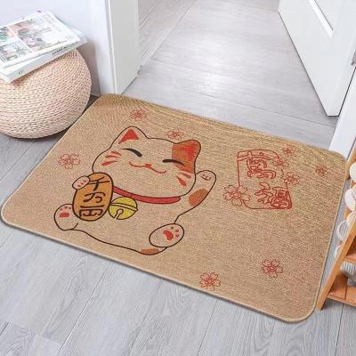 China Washable High Quality Indoor Outdoor Customized Printed Logo Carpet Rubber Entry Door Foot Mats for sale