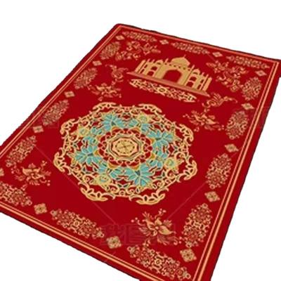 China Stain Resistant Durable 80*120cm Prayer Carpet Cover Islam Muslim Rectangular Prayer Mat for sale