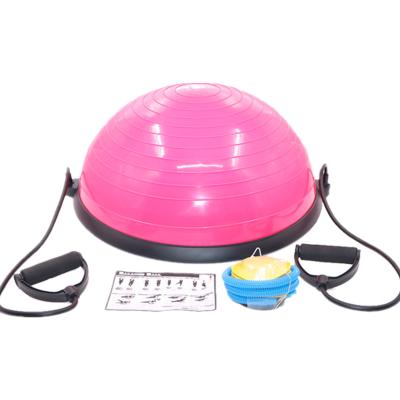 China Anti-burst Yoga Hemisphere Pilates Balance Fitness Wave Ball Hemisphere Yoga Ball for sale