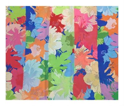 China Flame Retardant Latest Design Lightweight Polyester Fabric 85 gsm Printed Floral Chiffon Fabric for sale