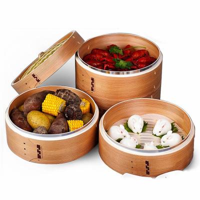 China Newell Wholesale Chinese Viable Mini Kitchen Cooking Dim Sum Food Cookware Basket Log Steamer With Custom Logo for sale