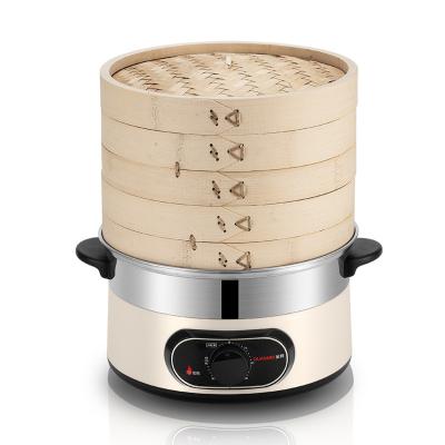 China Factory Direct Selling Multifunctional Natural Japanese Round Dumpling Bamboo Electric Steamer Newell Large Capacity Viable Supplier for sale